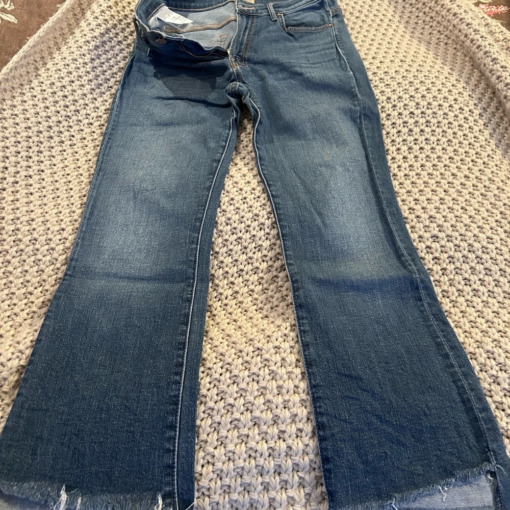 MOTHER Flare Jeans in Deep Blue